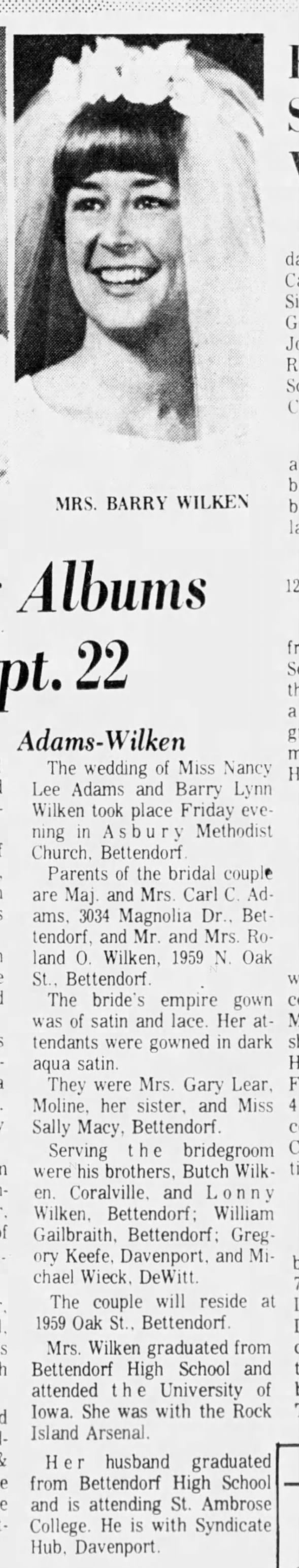 Clipping from Quad-City Times